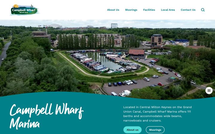 Screenshot of campbellwharfmarina.com
