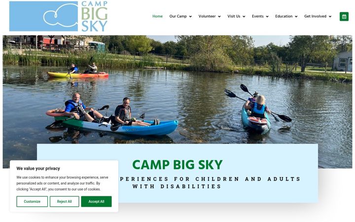 Captură de ecran a campbigsky.org