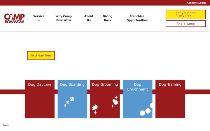Screenshot of campbowwow.com