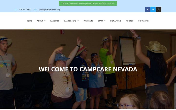 Captură de ecran a campcarenevada.org