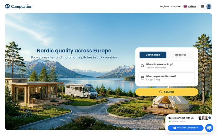 Screenshot of campcation.com