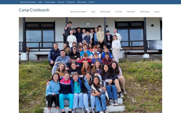 Ekrano kopija campcreideamh.ie