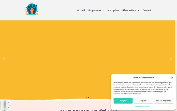 Screenshot of campdejour.ca