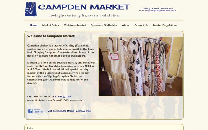 Screenshot of campdenmarket.uk