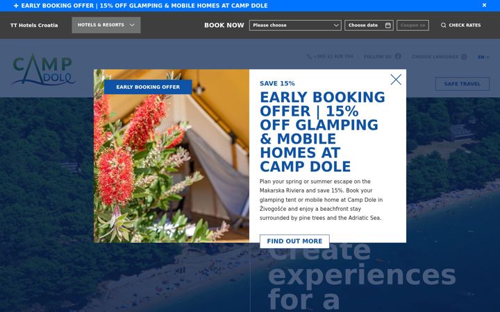 Screenshot of campdole.com