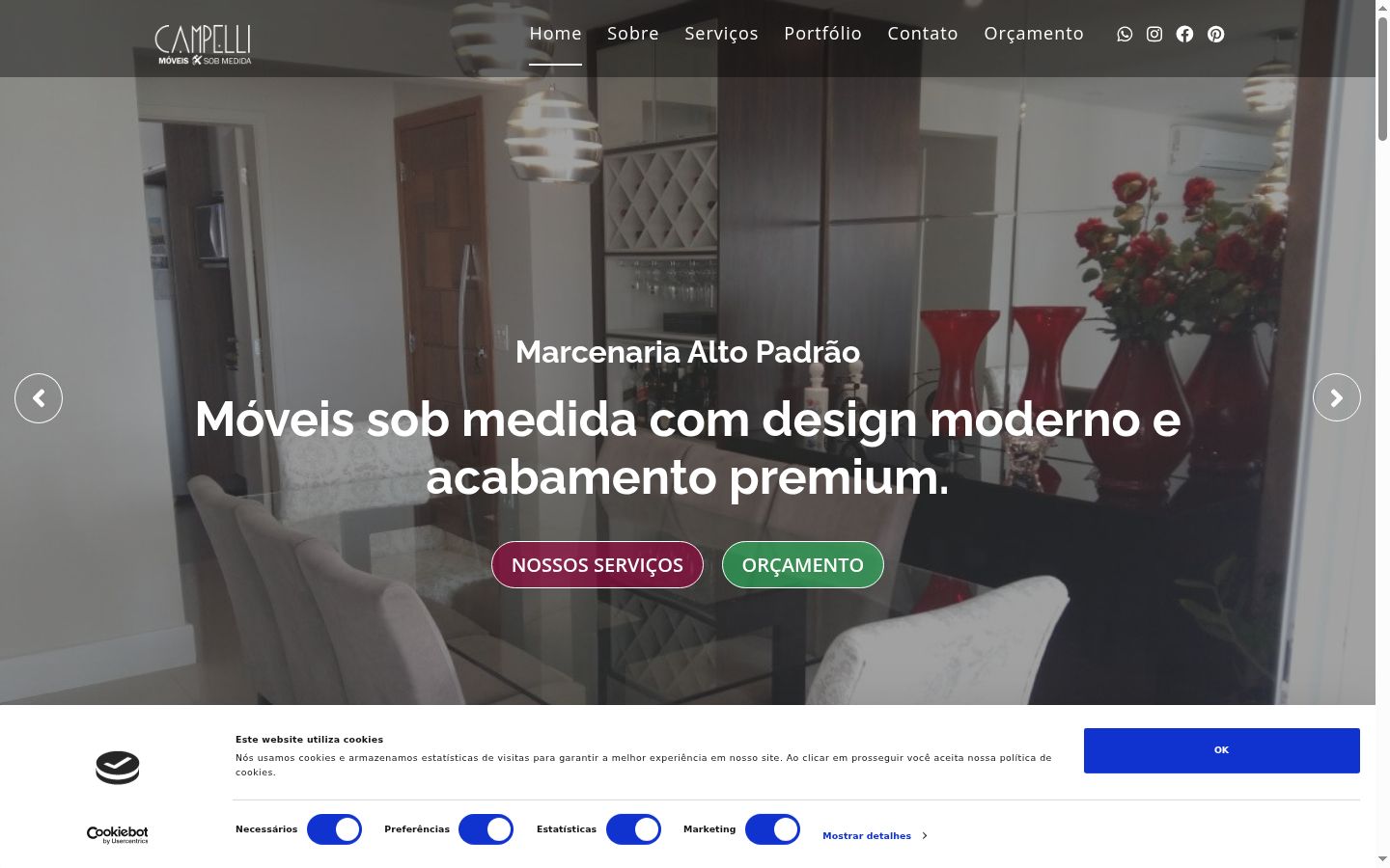 Screenshot del banner di consenso mostrato prima di qualsiasi interazione