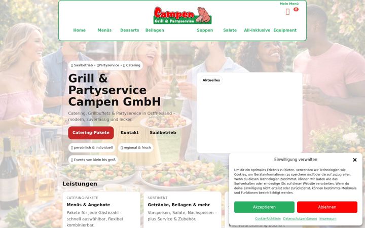 Screenshot of campen-partyservice.de