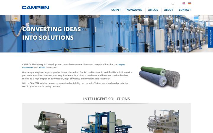 Screenshot of campenmachinery.com