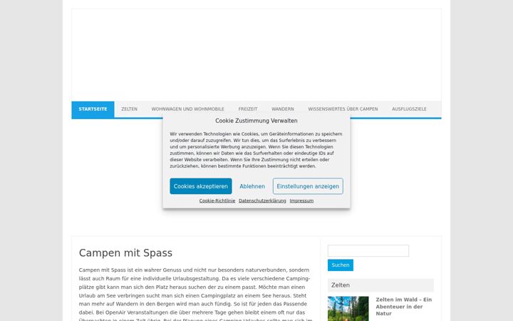 Screenshot του campenmitspass.de