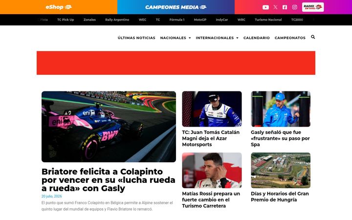 Screenshot of campeones.com.ar