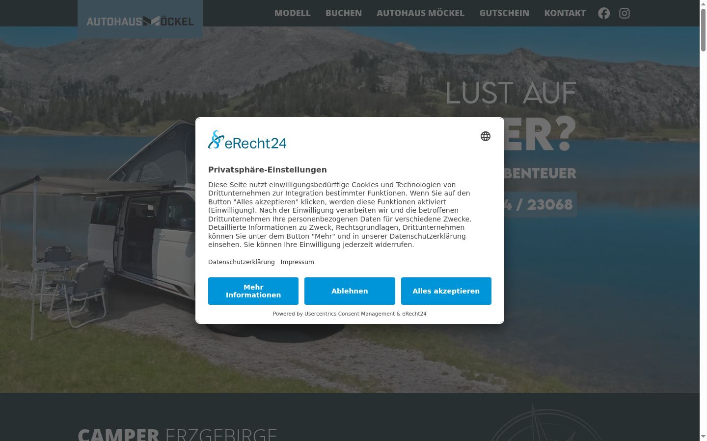 Sutikimo reklamjuostės, rodytos prieš bet kokią sąveiką, ekrano kopija
