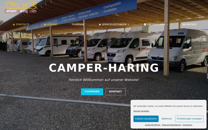 Screenshot of camper-haring.at