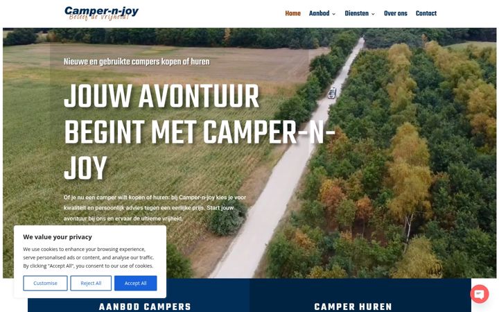 Screenshot of camper-n-joy.nl