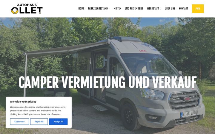 Screenshot of camper-ollet.de