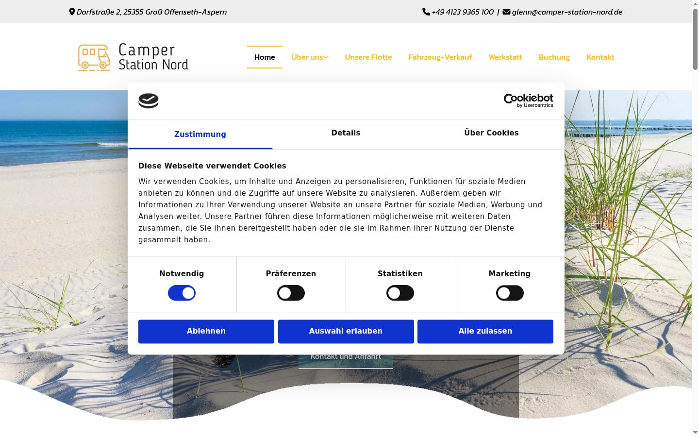 Screenshot tal-banner tal-kunsens muri qabel kwalunkwe interazzjoni