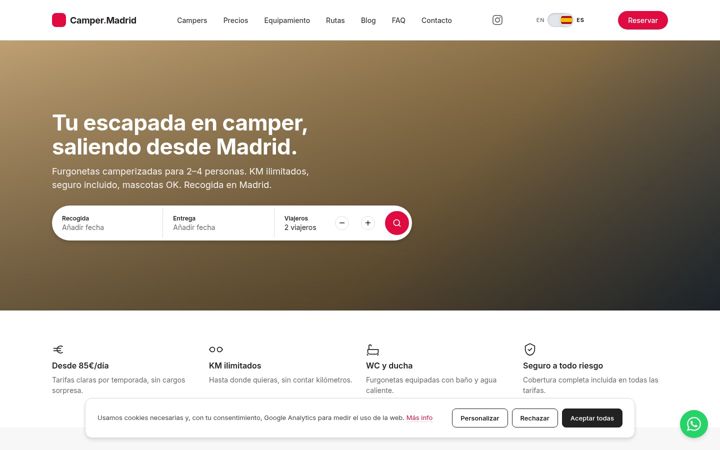 Screenshot of camper.madrid