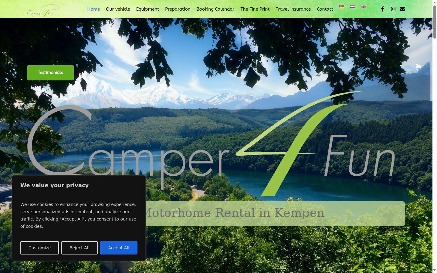 Screenshot tal-banner tal-kunsens muri qabel kwalunkwe interazzjoni