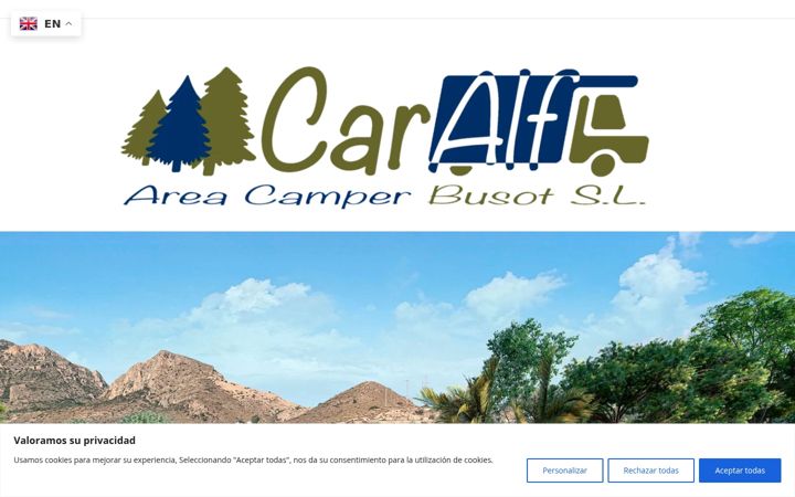 Screenshot of camperareacaralfbusot.com
