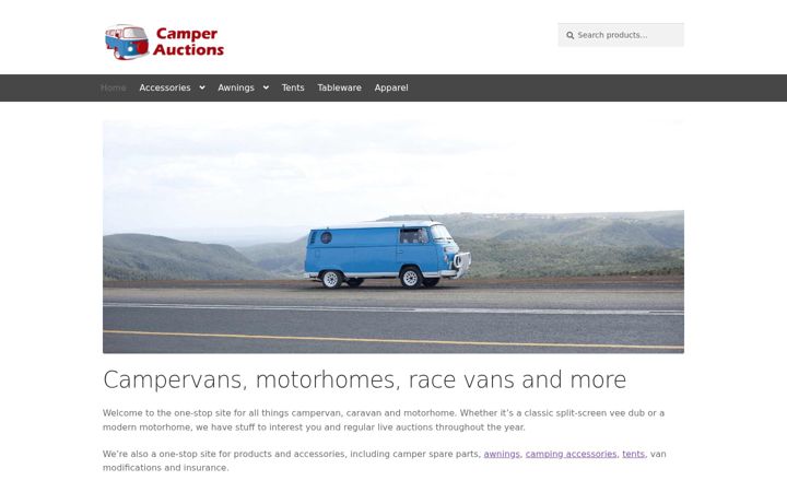 Screenshot of camperauctions.co.uk
