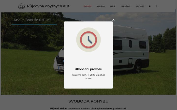 Screenshot of camperbikevan.cz