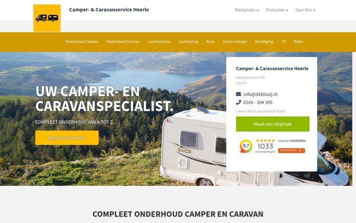 Screenshot von campercaravanservice.nl