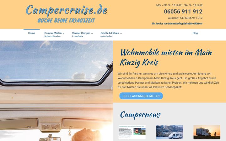 Screenshot ta' campercruise.de