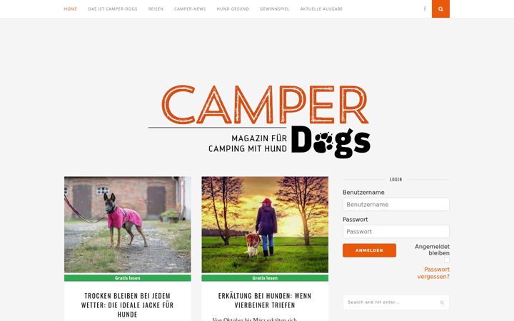 Screenshot of camperdogs.eu