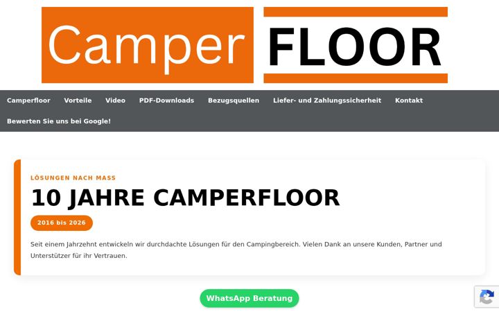 Screenshot of camperfloor.com