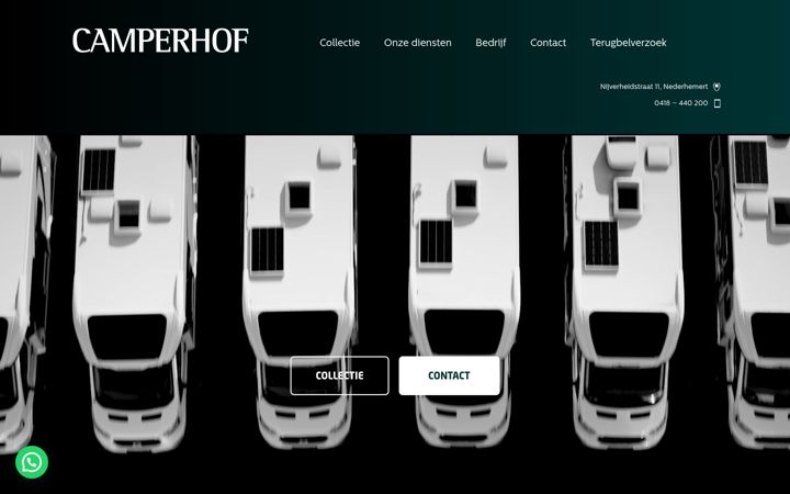 Screenshot von camperhof.nl