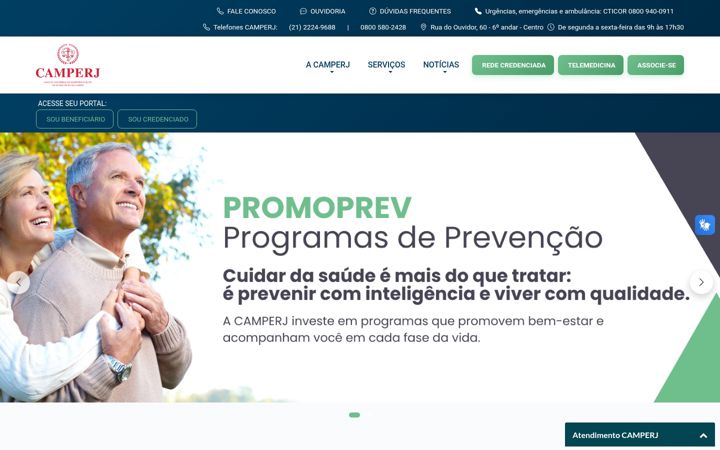 Screenshot of camperj.com.br