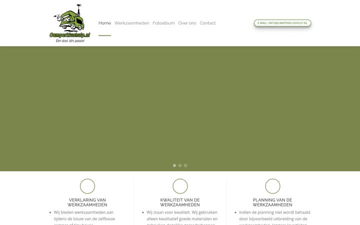 Screenshot von camperklushulp.nl