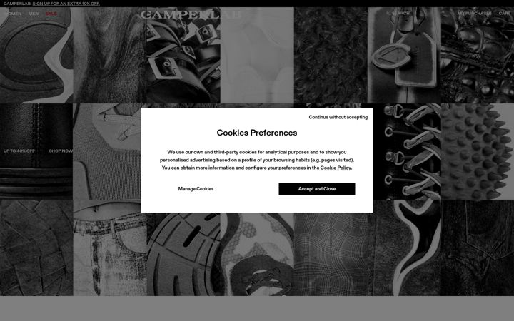 Screenshot of camperlab.com