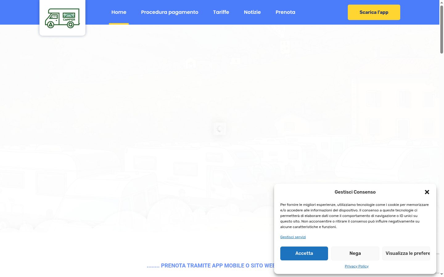 Screenshot des Einwilligungsbanners vor jeglicher Interaktion