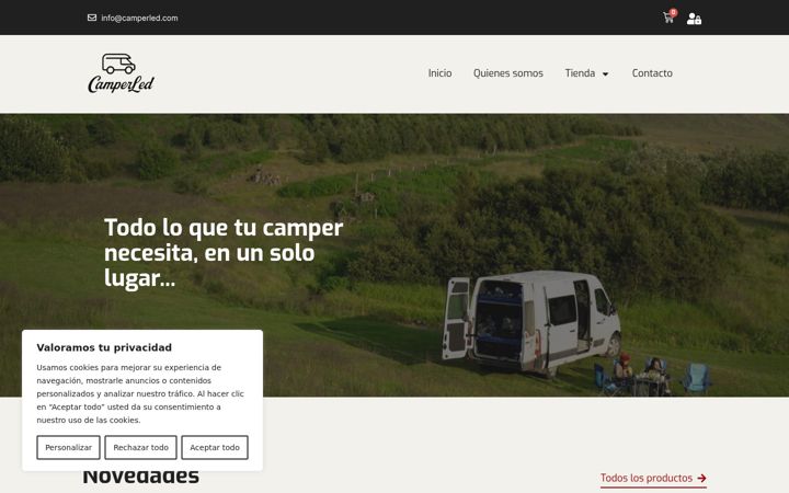 Screenshot of camperled.com