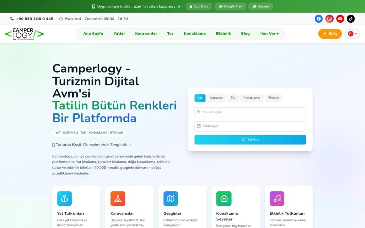 Ekrano kopija camperlogy.com.tr