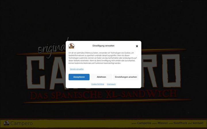 Screenshot of campero-foodtruck.de