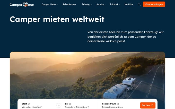 Screenshot του camperoase.de