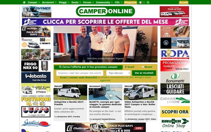 Screenshot of camperonline.it