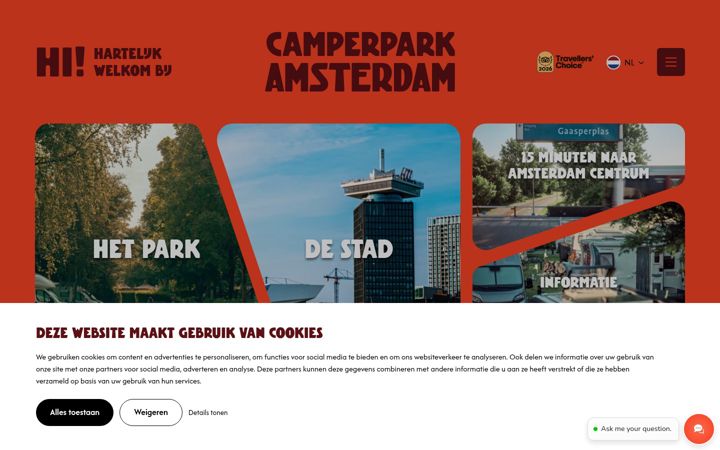 Screenshot of camperparkamsterdam.nl