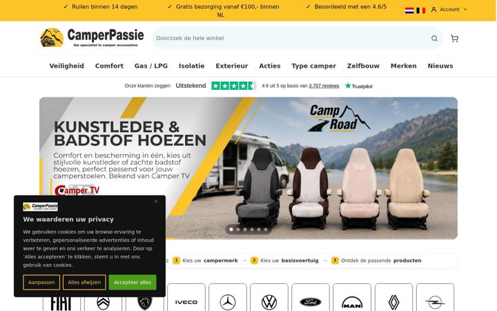 Screenshot of camperpassie.nl