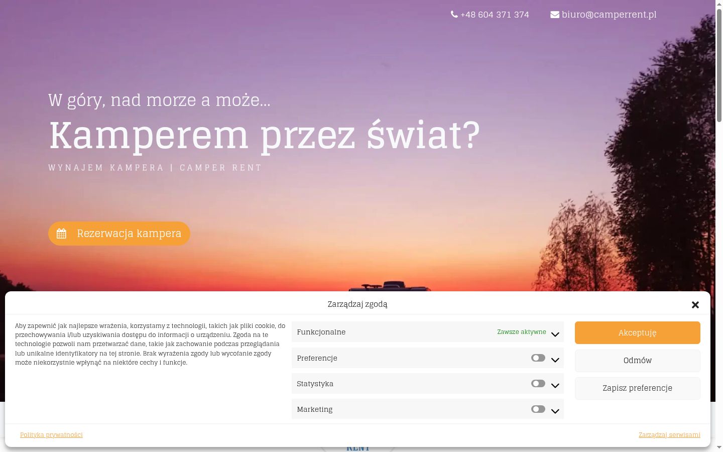 Screenshot del banner di consenso mostrato prima di qualsiasi interazione