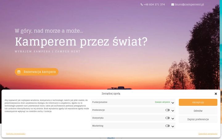 Screenshot of camperrent.pl