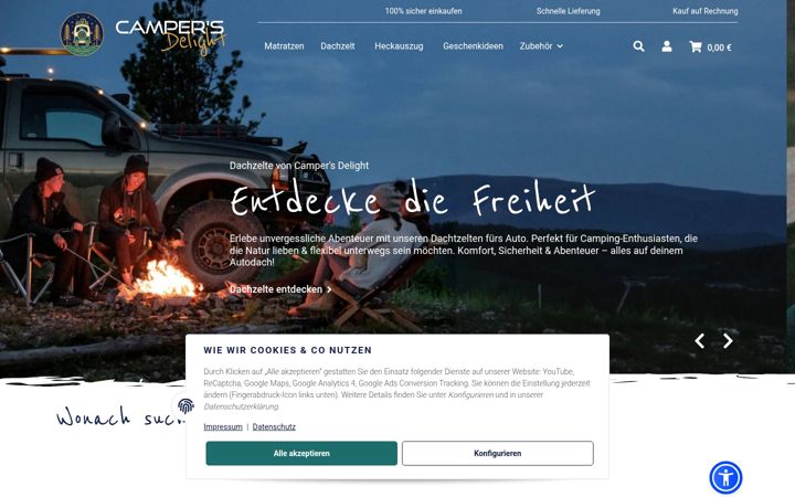 Screenshot of campers-delight.de