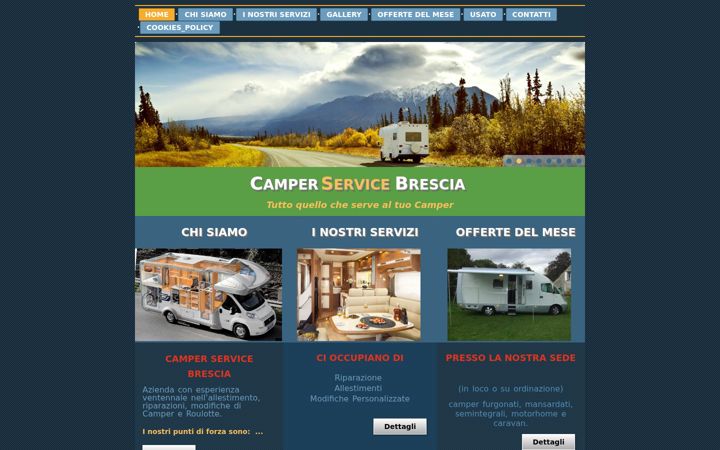 Screenshot of camperservicebrescia.eu