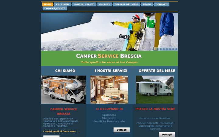 Screenshot of camperservicebrescia.it