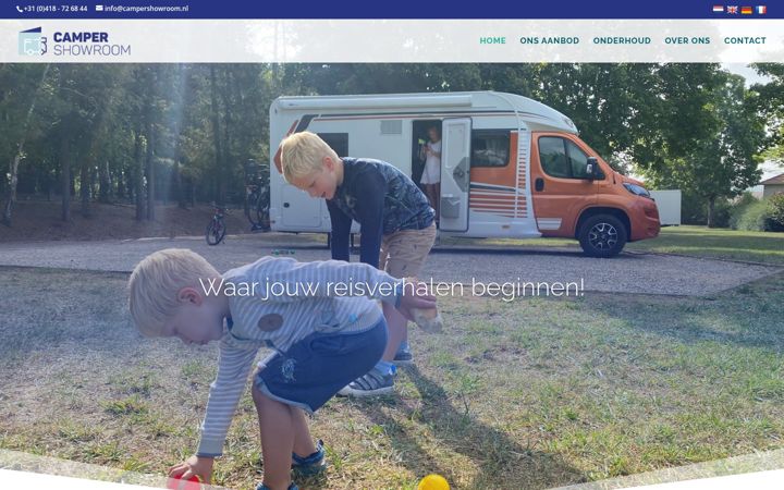 Screenshot of campershowroom.nl