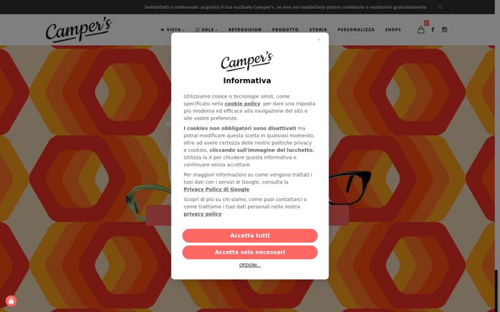 Screenshot of campersocchiali.com