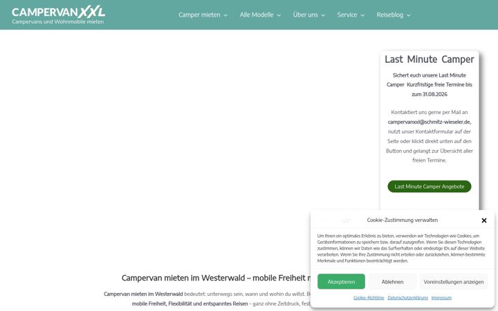Screenshot του campervan-xxl.de