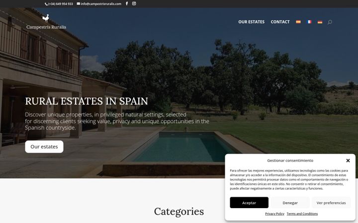 Screenshot of campestrisruralis.com