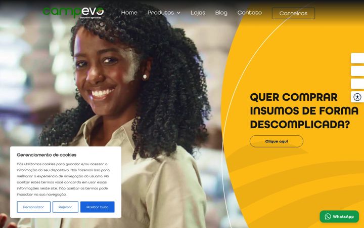 Screenshot stránky campevo.com.br